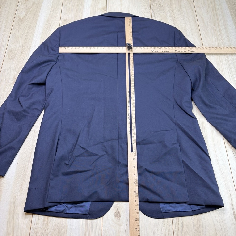 J. Crew Mens 44R Slim Fit Ludlow Loro Piana Navy Blue Wool Sport Coat Jacket - Picture 15 of 16